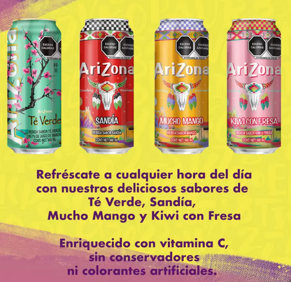 Arizona Té Sabores Surtidos 24 latas de 460 ml - .