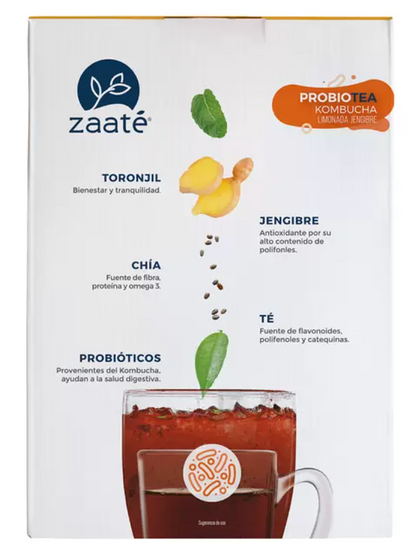 Zaaté Kombucha Té Verde Tisana Limonada Jengibre Chía 1 kg - KOZ