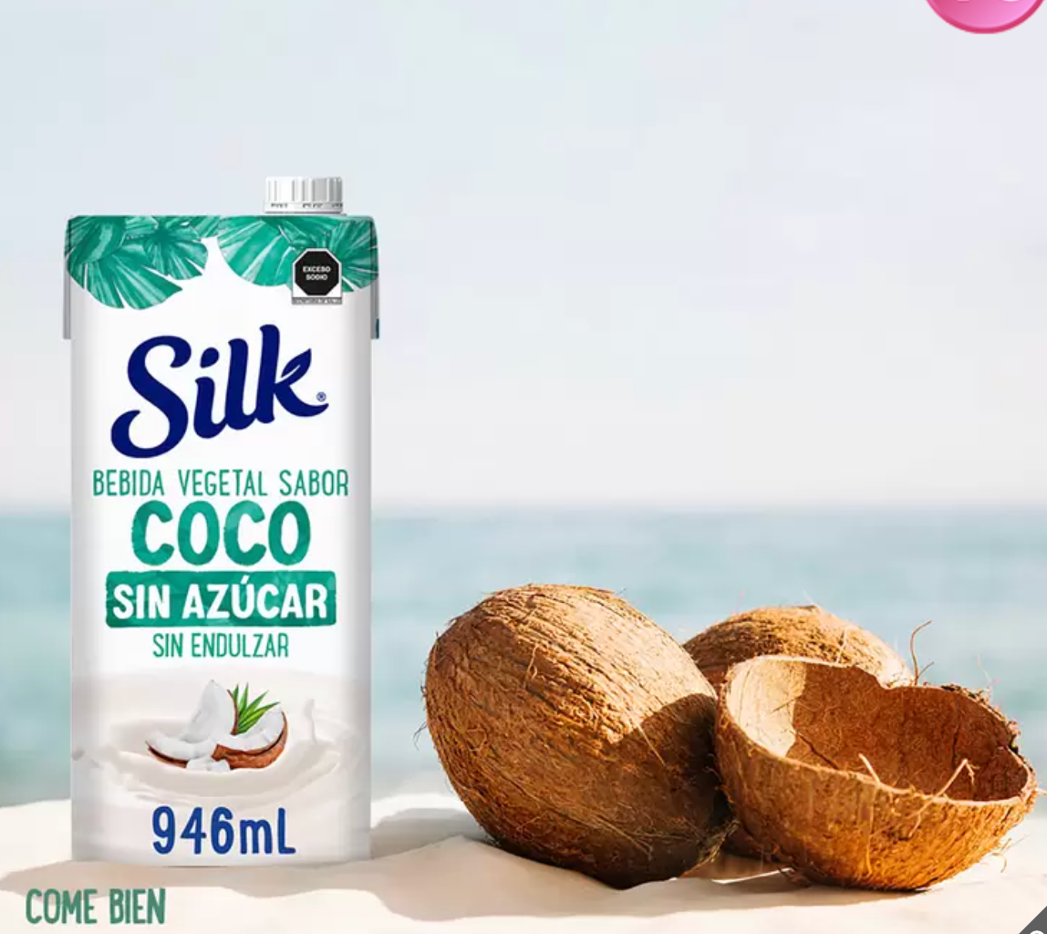 Silk Bebida Vegetal Sabor Coco Sin Azúcar 6 piezas de 946 ml - KOZ