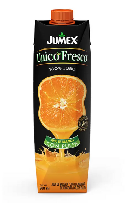 Jumex Único Fresco Jugo de Naranja 6 piezas de 960 ml - .
