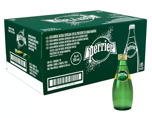 Perrier Agua Mineral 24 piezas de 330 ml