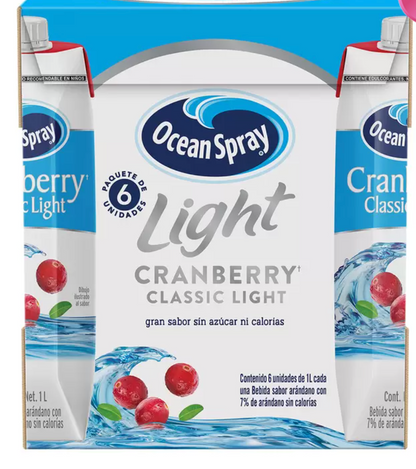 Ocean Spray Bebida de Arándano Baja en Calorías 6 pzs de 1 L - KOZ
