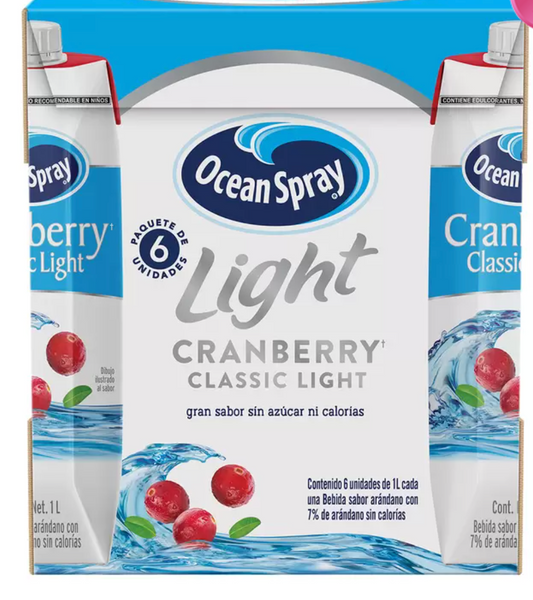 Ocean Spray Bebida de Arándano Baja en Calorías 6 pzs de 1 L - .