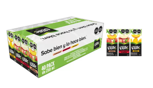 Del Valle Kids Jugos Surtidos 40 piezas de 250ml - .
