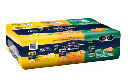 San Pellegrino Agua Mineral Saborizada Mix Pack 24 piezas de 330 ml - KOZ