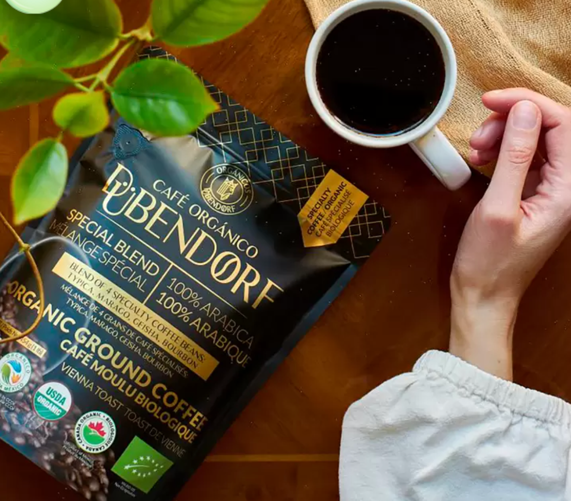 Dubendorf Café Orgánico Molido Tostado Oscuro 100% Arábica Mezcla de 4 granos de Especialidad 2 pzas de 454 grs - KOZ