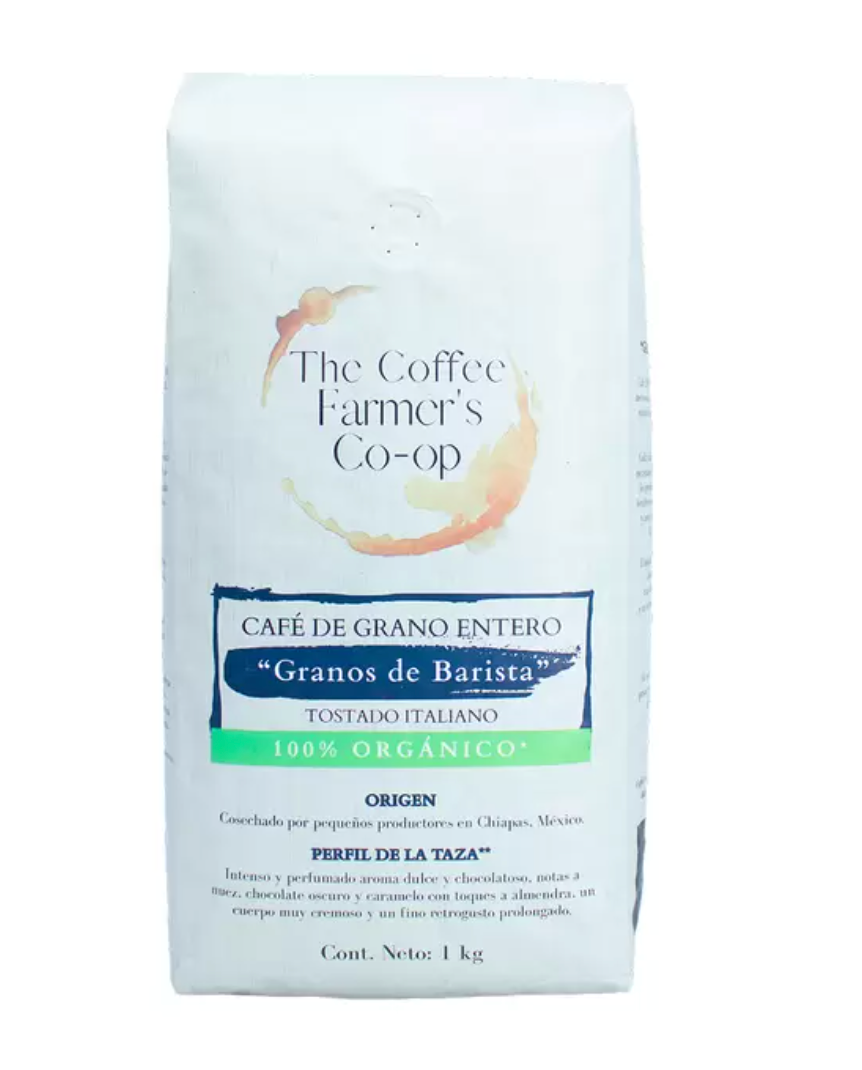The Coffee Farmer’s Coop, Café Granos de Barista 100% Orgánico 1 kg - KOZ