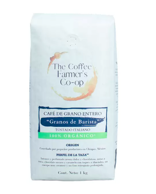 The Coffee Farmer’s Coop, Café Granos de Barista 100% Orgánico 1 kg - KOZ