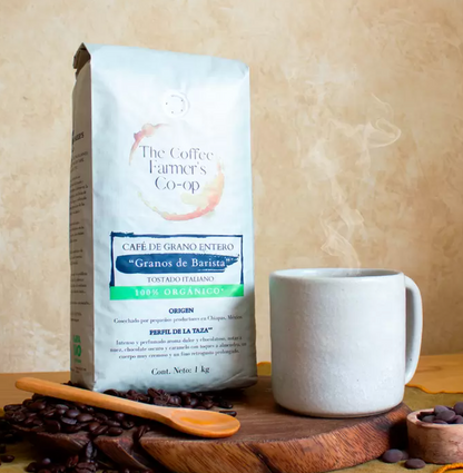 The Coffee Farmer’s Coop, Café Granos de Barista 100% Orgánico 1 kg - KOZ