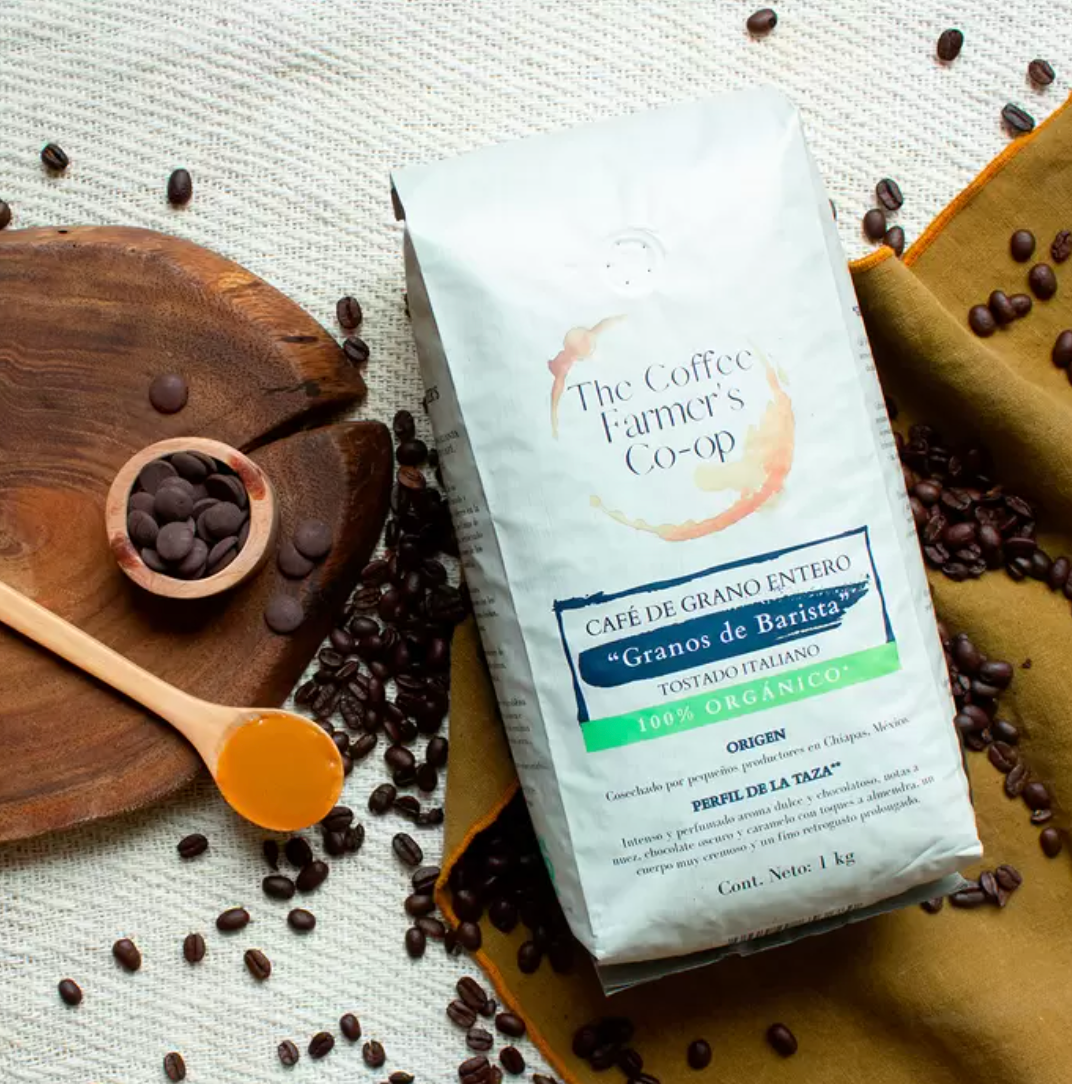 The Coffee Farmer’s Coop, Café Granos de Barista 100% Orgánico 1 kg - KOZ