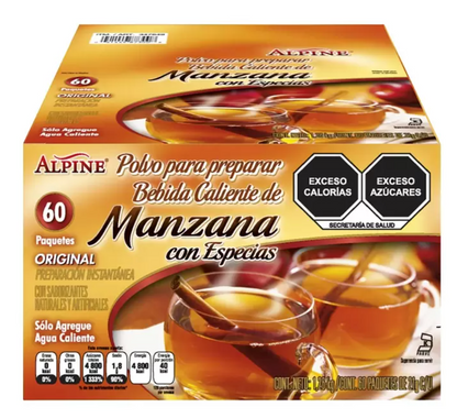 Alpine Bebida en Polvo de Manzana con Especias 60 piezas - KOZ