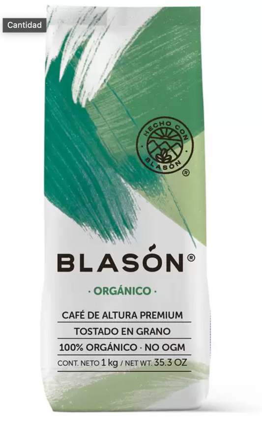 Blasón Café Orgánico en Grano 1 kg - .