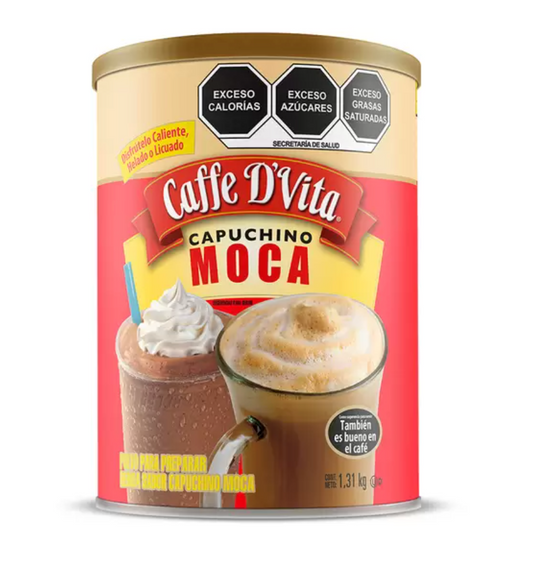 Caffe D´Vita Bebida en polvo Sabor Capuchino Moca 1.31 kg - KOZ