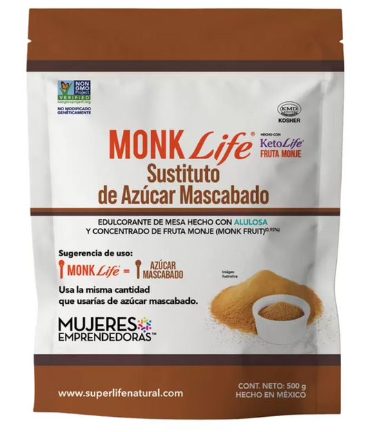 Monk Life Sustituto de Azúcar Mascabado 500 grs - .