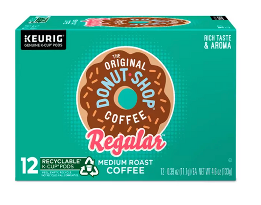 Keurig, Donut Shop Regular Medium Roast, 72 cápsulas K-Cup - KOZ