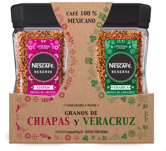 Nescafé Café Soluble Reserva Mexicana 2 pzas de 180grs - .