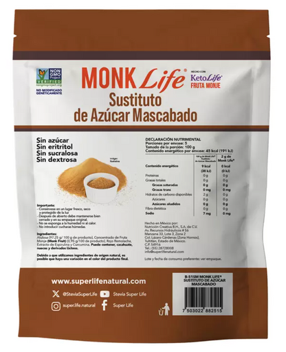 Monk Life Sustituto de Azúcar Mascabado 500 grs