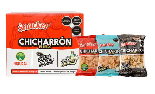 Snacker Chicharrón de Cerdo Paquete Surtido 21 pzas de 30 grs - KOZ