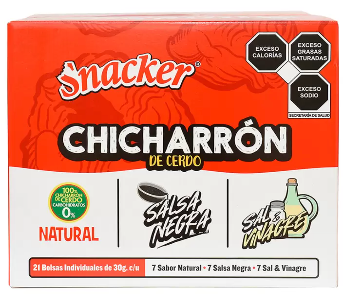 Snacker Chicharrón de Cerdo Paquete Surtido 21 pzas de 30 grs - KOZ