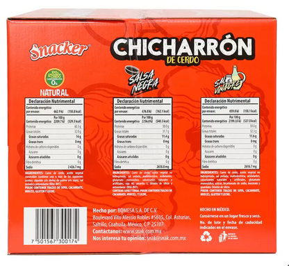 Snacker Chicharrón de Cerdo Paquete Surtido 21 pzas de 30 grs - .