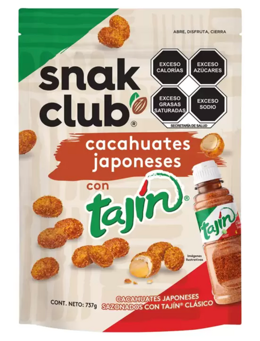 Snak Club Cacahuates Japoneses con Tajín 737 grs - KOZ