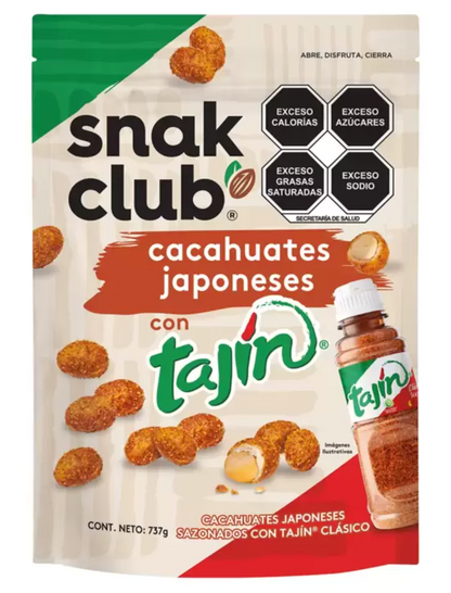 Snak Club Cacahuates Japoneses con Tajín 737 grs - .