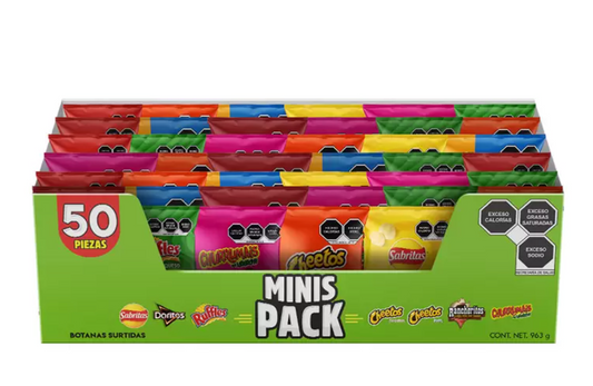 Sabritas Papas Surtidas Minis 50 piezas - KOZ