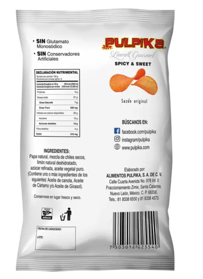 Pulpika Papas Sazón Natural Picante y Dulce 600 grs - KOZ