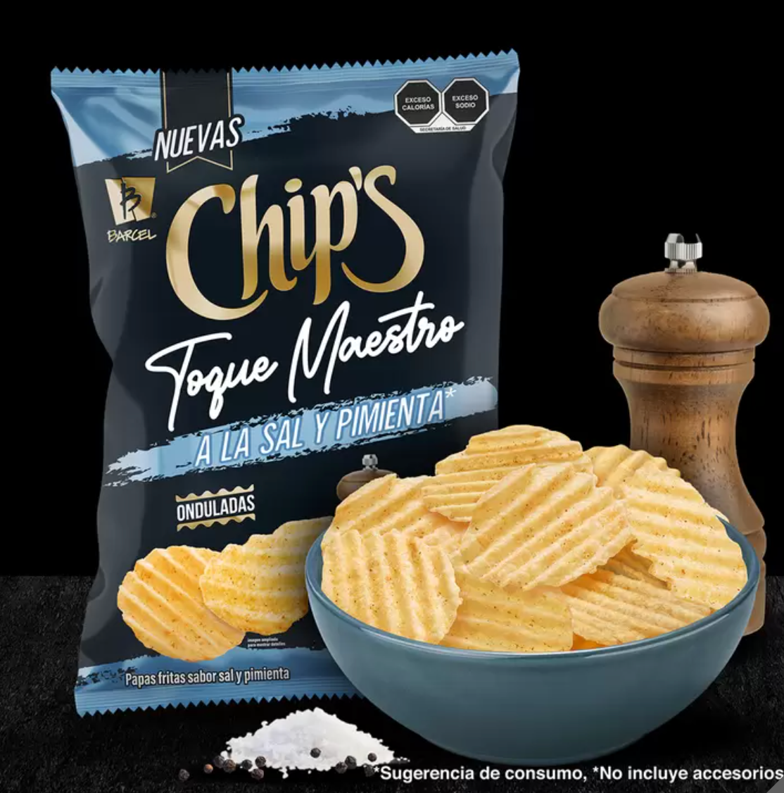 Chip's Toque Maestro Papas Fritas Sal y Pimienta 655 grs - KOZ