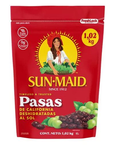 Sun Maid Pasas de California 2 piezas de 1 kg - KOZ