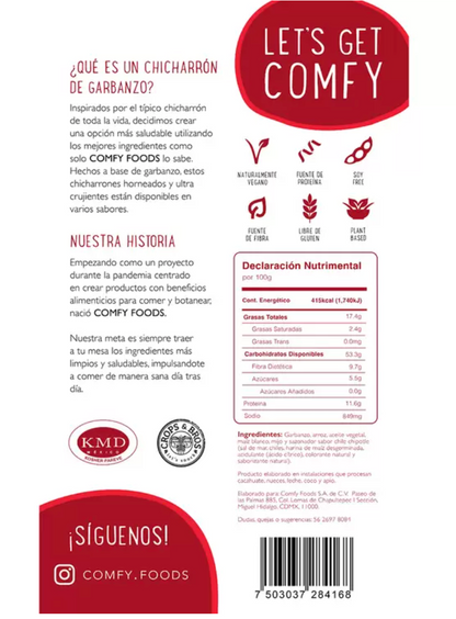 Comfy Foods Chicharrín de Garbanzo 600 grs - KOZ