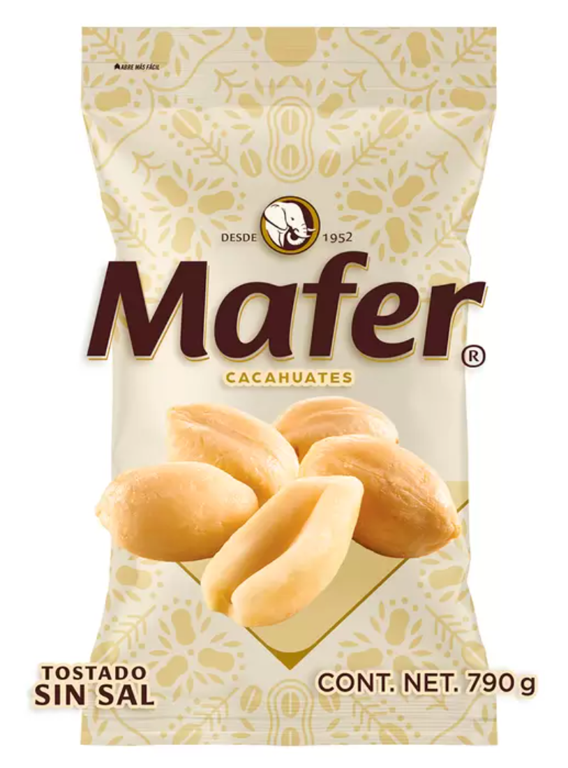 Mafer Cacahuate sin Sal 790 grs - .