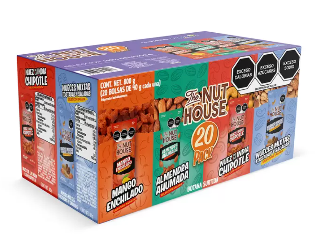 The Nut House Caja de Botanas Surtidas 20 pzas de 40 grs - KOZ