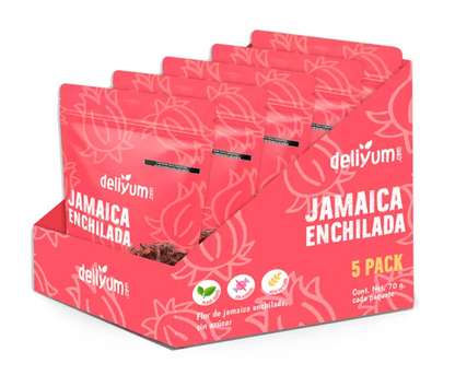Deliyum.com Jamaica Enchilada Deshidratada 5 pzas de 70grs  - KOZ