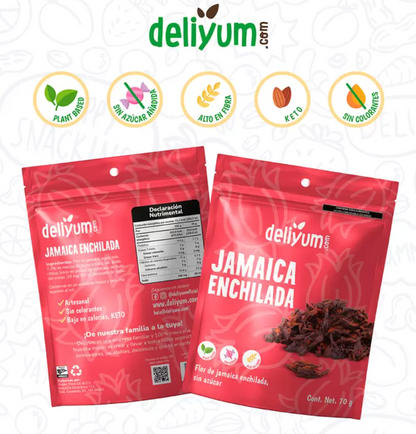 Deliyum.com Jamaica Enchilada Deshidratada 5 pzas de 70grs  - KOZ