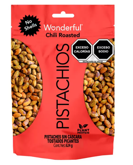 Wonderful Pistaches Sin Cáscara Tostados Con Chile 624 grs - KOZ