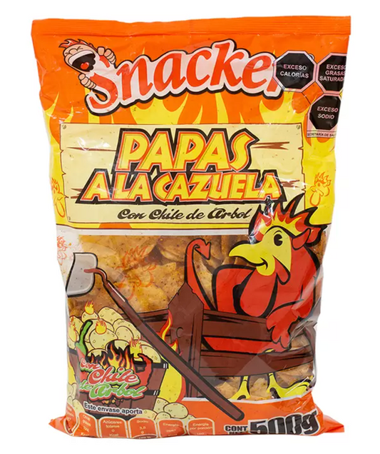 Snacker Papas a la Cazuela con Chile de Árbol 500 grs - KOZ