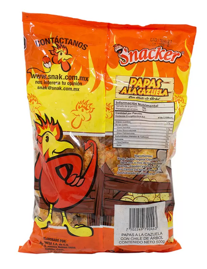 Snacker Papas a la Cazuela con Chile de Árbol 500 grs - .