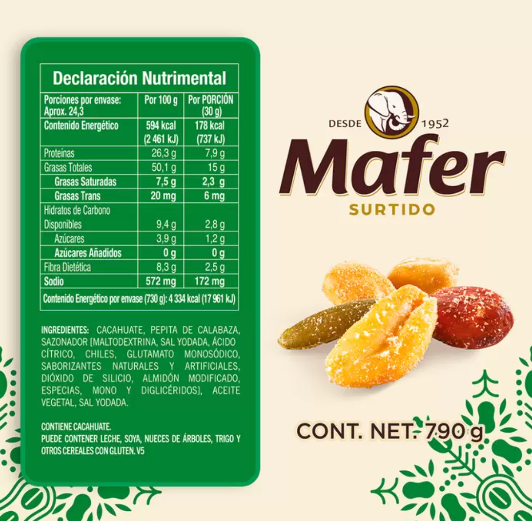 Mafer Cacahuate Mexcalísimo 730 grs - .