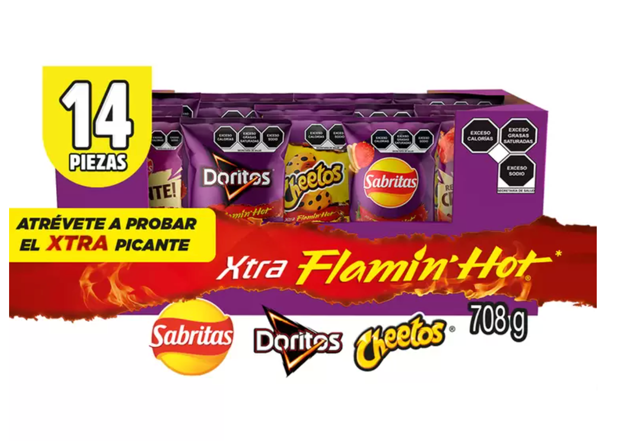Sabritas Papas Surtidas Flaming Hot 708 grs - KOZ