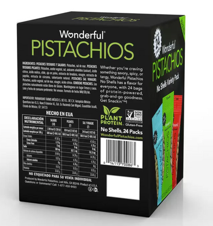 Wonderful Pistaches sin Cáscara Surtidos 24 pzas de 21 g c/u - KOZ