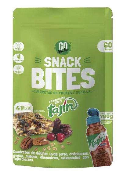 Go Nutre Snack Bites de Frutas y Semillas Sazonadas con Tajín 780 grs - .