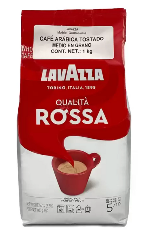 Lavazza Café Qualita Rossa Grano Entero 1 kg - .