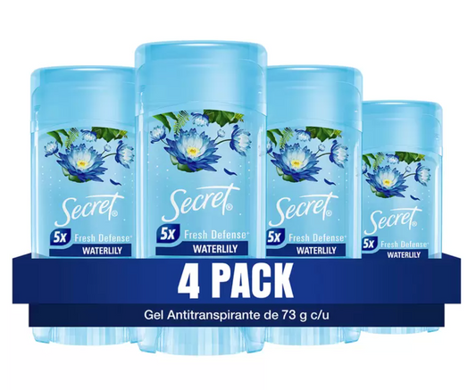 Secret Waterlily Antitranspirante 4 piezas de 73 grs  - KOZ
