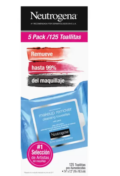 Neutrogena Toallas Desmaquillantes 5 paquetes de 25 piezas - KOZ