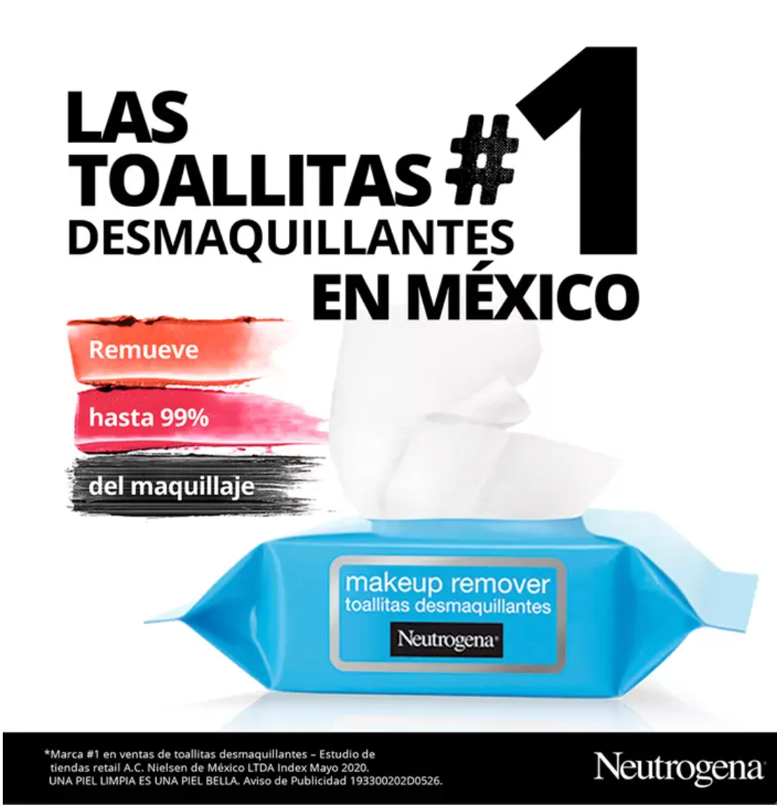 Neutrogena Toallas Desmaquillantes 5 paquetes de 25 piezas - KOZ