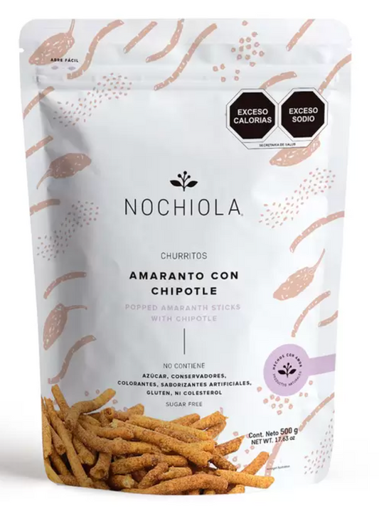 Nochiola Churritos de Amaranto con Chipotle 500 grs - KOZ
