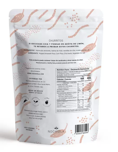 Nochiola Churritos de Amaranto con Chipotle 500 grs - KOZ