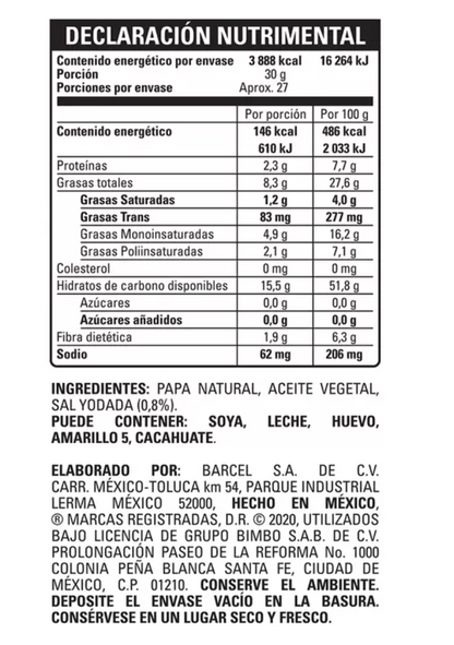 Chip's Sal 800 grs - KOZ