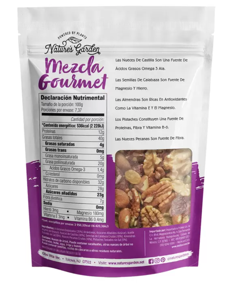 Nature's Garden Mezcla Gourmet de Nueces y Arándanos 737 grs - KOZ